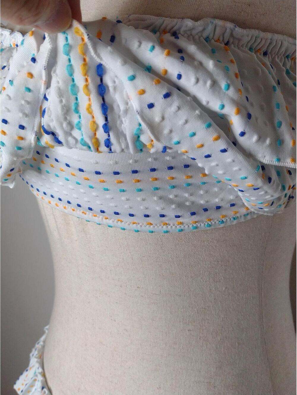 NWT Solid & Striped Women's White Babydot/The Kaia Two Piece Bikini Size Medium - Picture 6 of 14